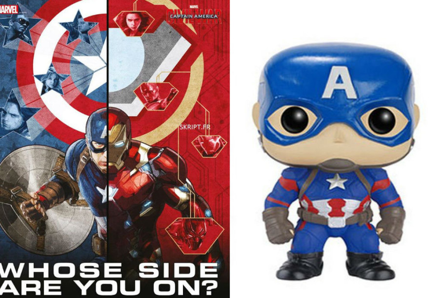 capitan america civil war funko pop