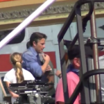 First Look at Ben Affleck as Bruce Wayne on Batman v Superman Set!