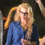 Margot Robbie with Sexy Nerd Glasses Rides a Motorcycle on Suicide Squad Set!