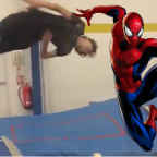 Tom Holland Shows Off His Spider-Man Flippy Moves
