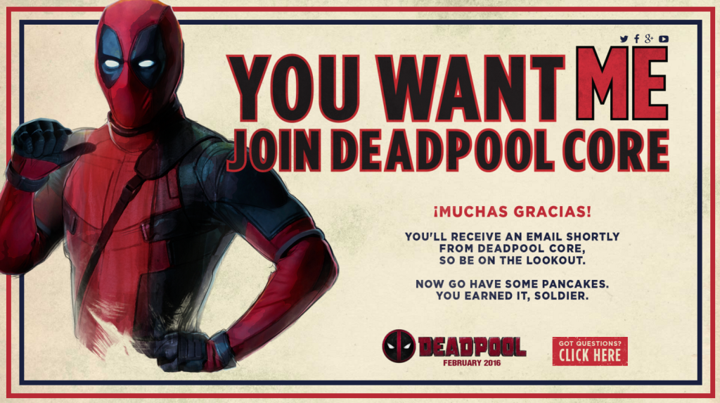 Join the Deadpool Core for Deadpool Awesomeness!
