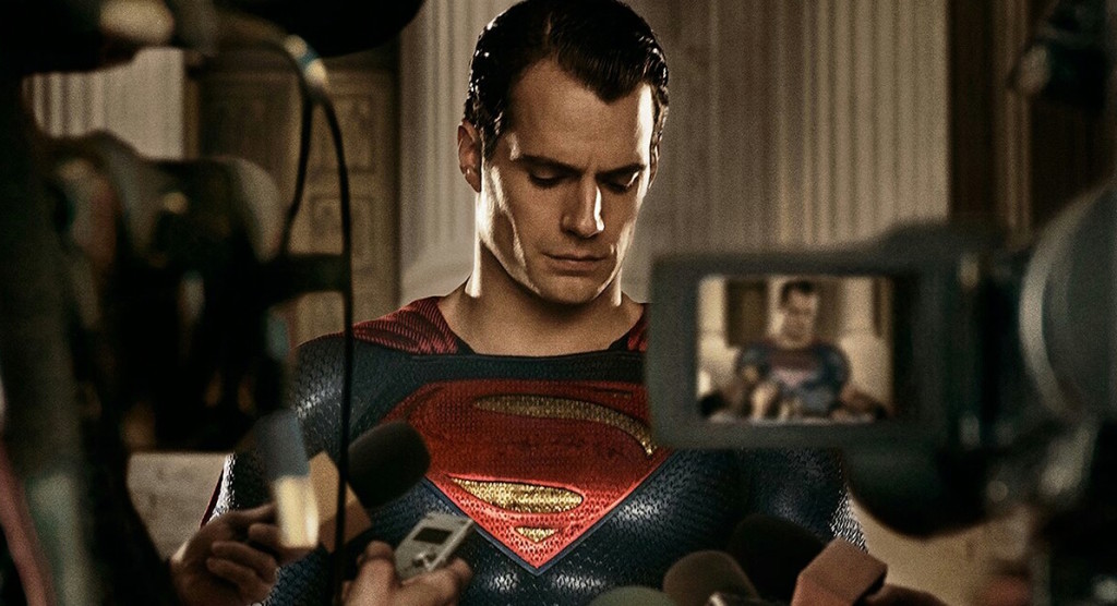 New Batman v Superman Image Shows Sad Superman in Front of the Press
