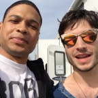 Ezra Miller and Ray Fisher Give a Special Message from Justice League Set