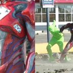 New Power Rangers Movie Set Photos Featuring Red Ranger Fighting