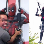 Deadpool and Domino Hang from Parachutes in New Deadpool 2 Set Images