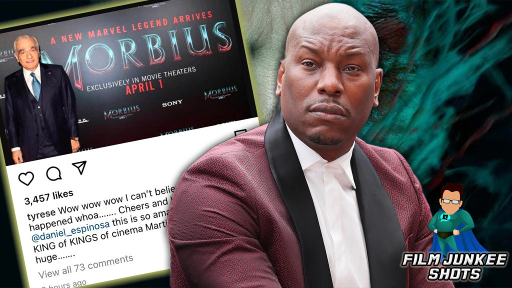 Tyrese Gibson Falls for Morbius April Fools Martin Scorsese Image – Film Junkee Shots