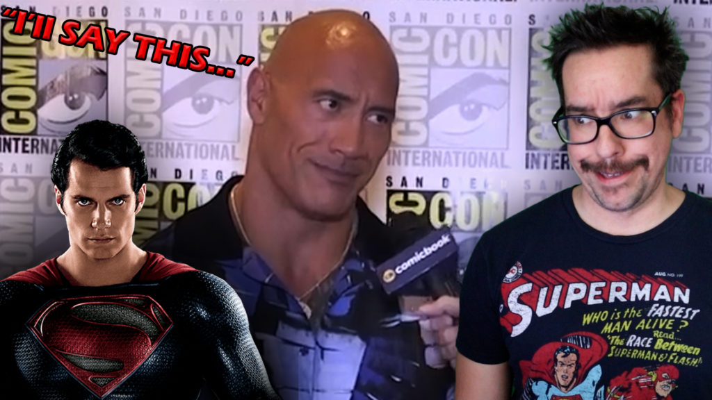 Dwayne Johnson Henry Cavill Superman Question at Comic Con Reaction